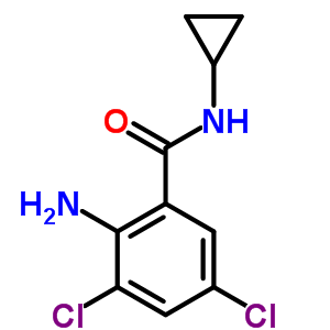 2-氨基-n-环丙基-3,5-二氯苯甲酰胺结构式_63887-24-1结构式