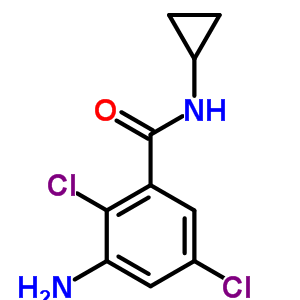 3-氨基-n-环丙基-2,5-二氯苯甲酰胺结构式_63887-25-2结构式