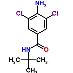 4-氨基-3,5-二氯-n-叔丁基苯甲酰胺结构式_63887-27-4结构式