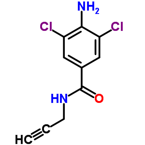 4-氨基-3,5-二氯-n-(2-丙炔)苯甲酰胺结构式_63887-33-2结构式