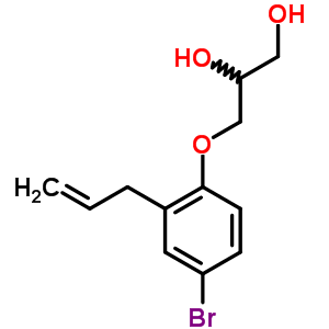3-(2-烯丙基-4-溴苯氧基)-1,2-丙二醇结构式_63905-17-9结构式