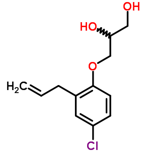 3-(2-烯丙基-4-氯苯氧基)-1,2-丙二醇结构式_63905-19-1结构式