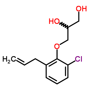 3-(2-烯丙基-6-氯苯氧基)-1,2-丙二醇结构式_63905-20-4结构式
