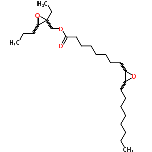 8-(3-辛基环氧乙烷-2-基)辛酸 (2-乙基-3-丙基环氧乙烷-2-基)甲酯结构式_63907-12-0结构式