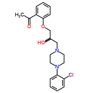 2-[3-[4-(2-氯苯基)哌嗪]-2-羟基丙氧基]苯乙酮结构式_63990-66-9结构式