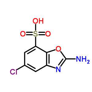 2-氨基-5-氯-7-苯并噁唑磺酸结构式_64037-29-2结构式