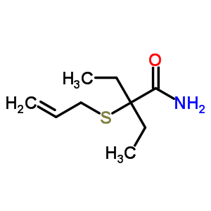 2-烯丙基硫代-2-乙基丁酰胺结构式_64037-65-6结构式