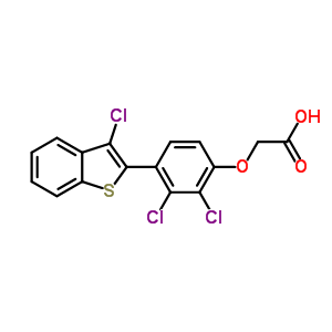 [4-(3-氯苯并[b]噻吩-2-基)-2,3-二氯苯氧基]乙酸结构式_64046-42-0结构式