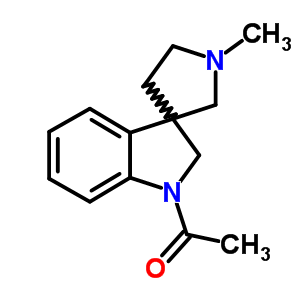 1-乙酰基-1-甲基螺[吲哚啉-3,3-吡咯烷]结构式_64158-05-0结构式