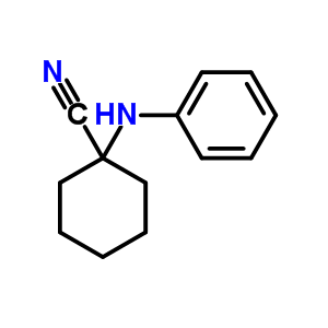 1-苯胺环己烷甲腈结构式_64269-06-3结构式