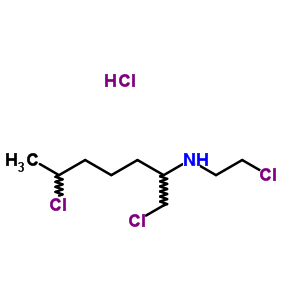 1,6-Dichloro-n-(2-chloroethyl)-2-heptanamine hydrochloride Structure,64398-28-3Structure