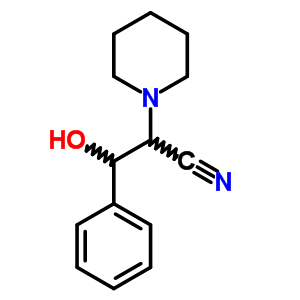 a-(羟基苯基甲基)-1-哌啶乙腈结构式_64399-76-4结构式