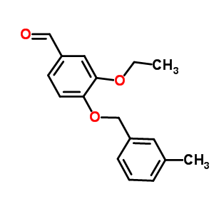 3-乙氧基-4-[(3-甲基苄基)氧基]苯甲醛结构式_644958-93-0结构式