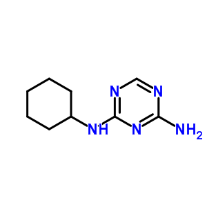 2-氨基-4-环己基氨基-1,3,5-三嗪结构式_645-20-5结构式