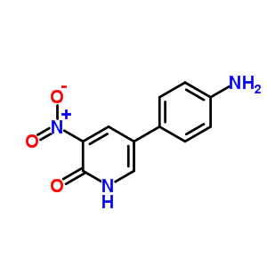 2(1H)-pyridinone,5-(4-aminophenyl)-3-nitro- Structure,64606-10-6Structure