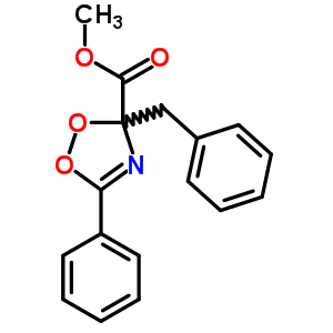 5-苯基-3-(苯基甲基)-3H-1,2,4-二噁唑-3-羧酸甲酯结构式_64686-54-0结构式