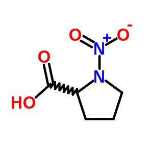 (9ci)-1-硝基-L-脯氨酸结构式_64693-49-8结构式