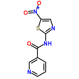 n-(5-硝基-2-噻唑)-3-吡啶羧酰胺结构式_64724-83-0结构式