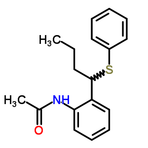 n-[2-[1-(苯基硫代)丁基]苯基]-乙酰胺结构式_64872-85-1结构式
