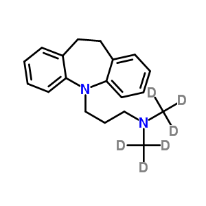 3-(10,11-二氢-5H-二苯并[b,f]氮杂卓-5-基)-N,N-二[(<sup>2</sup>H<sub>3</sub>)甲基]-1-丙胺结构式_65100-45-0结构式