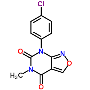 7-(4-氯苯基)-5-甲基-异噁唑并[3,4-d]嘧啶-4,6(5h,7h)-二酮结构式_65183-66-6结构式