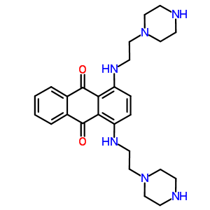 1,4-双((1-(哌嗪)乙基)氨基)-9,10-蒽二酮结构式_65271-73-0结构式