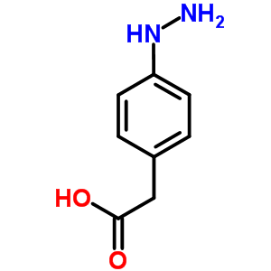 (4-肼基苯基)乙酸盐酸盐结构式_65476-32-6结构式