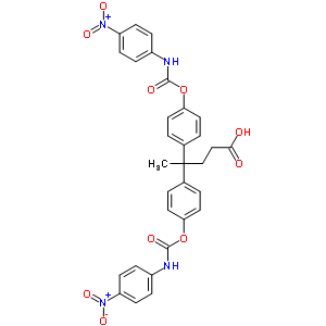 4,4-双[4-[(4-硝基苯基)氨基甲酰氧基]苯基]戊酸结构式_6625-42-9结构式