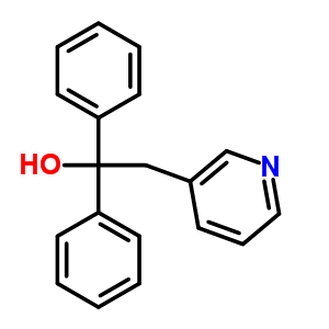 a,a-二苯基-3-吡啶乙醇结构式_6632-77-5结构式