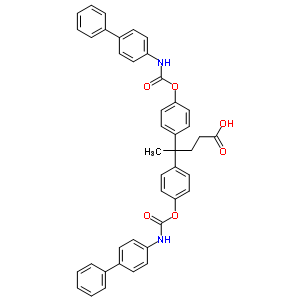 4,4-Bis[4-[(4-phenylphenyl)carbamoyloxy]phenyl]pentanoic acid Structure,6636-84-6Structure
