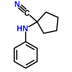 1-(苯基氨基)环戊烷甲腈结构式_6636-92-6结构式