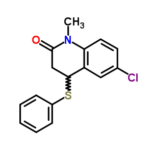 6-氯-1-甲基-4-苯基磺酰基-3,4-二氢喹啉-2-酮结构式_66365-65-9结构式