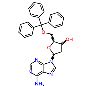 2-脱氧-5-O-(三苯基甲基)-腺苷酸结构式_66503-49-9结构式