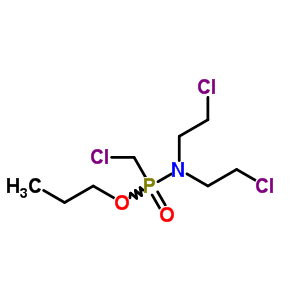 2-氯-n-(2-氯乙基)-n-(氯甲基-丙氧基-膦)乙胺结构式_6651-06-5结构式