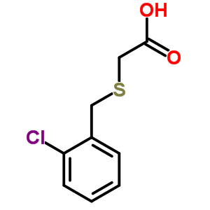 [[ (2-氯苯基)甲基]硫代]-乙酸结构式_66516-65-2结构式