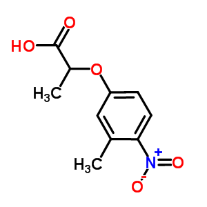 2-(3-甲基-4-硝基苯氧基)丙酸结构式_667412-76-2结构式