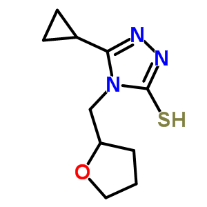 5-环丙基-4-(四氢呋喃-2-甲基)-4H-1,2,4-噻唑-3-硫醇结构式_667412-78-4结构式