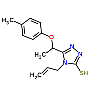 4-烯丙基-5-[1-(4-甲基苯氧基)乙基]-4H-1,2,4-噻唑-3-硫醇结构式_667412-79-5结构式