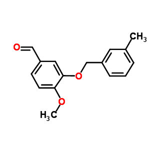 4-甲氧基-3-[(3-甲基苄基)氧基]苯甲醛结构式_667412-91-1结构式