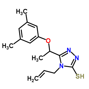 4-烯丙基-5-[1-(3,5-二甲基苯氧基)乙基]-4H-1,2,4-噻唑-3-硫醇结构式_667413-04-9结构式