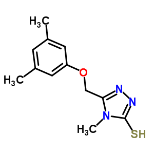 5-[(3,5-二甲基苯氧基)甲基]-4-甲基-4H-1,2,4-噻唑-3-硫醇结构式_667413-37-8结构式