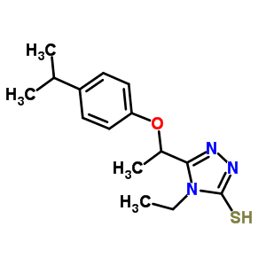 4-乙基-5-[1-(4-异丙基苯氧基)乙基]-4H-1,2,4-噻唑-3-硫醇结构式_667413-63-0结构式