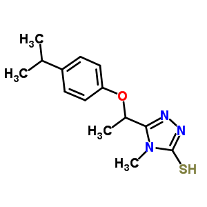 5-[1-(4-异丙基苯氧基)乙基]-4-甲基-4H-1,2,4-噻唑-3-硫醇结构式_667413-64-1结构式