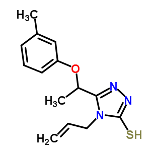 4-烯丙基-5-[1-(3-甲基苯氧基)乙基]-4H-1,2,4-噻唑-3-硫醇结构式_667413-68-5结构式