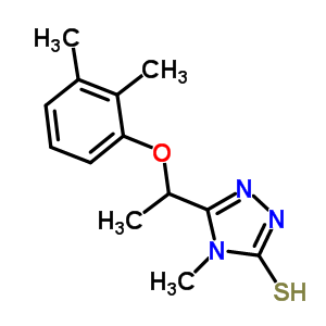 5-[1-(2,3-二甲基苯氧基)乙基]-4-甲基-4H-1,2,4-噻唑-3-硫醇结构式_667413-82-3结构式