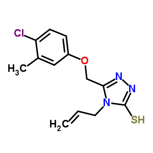 4-烯丙基-5-[(4-氯-3-甲基苯氧基)甲基]-4H-1,2,4-噻唑-3-硫醇结构式_667413-83-4结构式