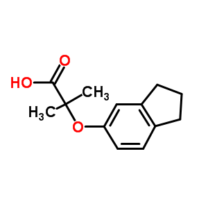 2-(2,3-二氢-1H-茚-5-基氧基)-2-甲基丙酸结构式_667414-05-3结构式