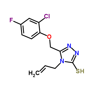 4-烯丙基-5-[(2-氯-4-氟苯氧基)甲基]-4H-1,2,4-噻唑-3-硫醇结构式_667414-13-3结构式