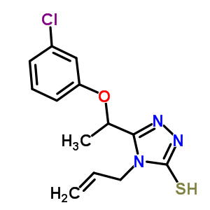 4-烯丙基-5-[1-(3-氯苯氧基)乙基]-4H-1,2,4-噻唑-3-硫醇结构式_667414-14-4结构式