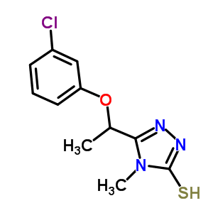 5-[1-(3-氯苯氧基)乙基]-4-甲基-4H-1,2,4-噻唑-3-硫醇结构式_667414-17-7结构式